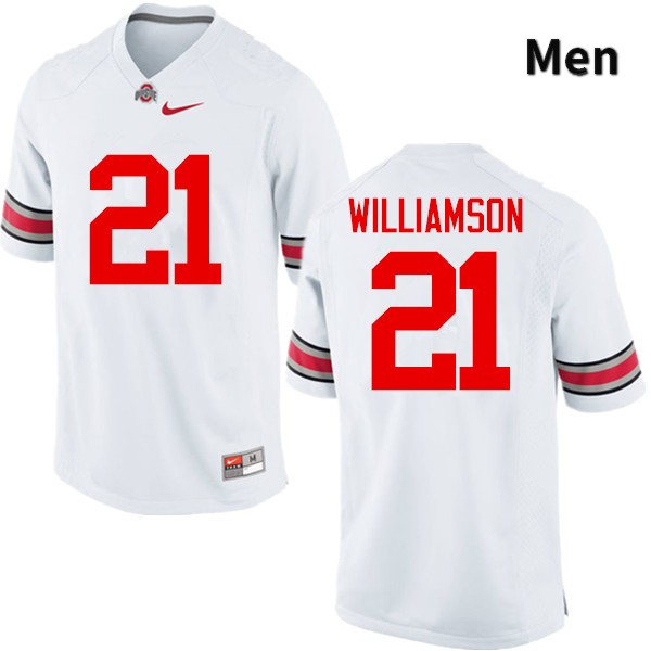 Ohio State Buckeyes Marcus Williamson Men's #21 White Game Stitched College Football Jersey